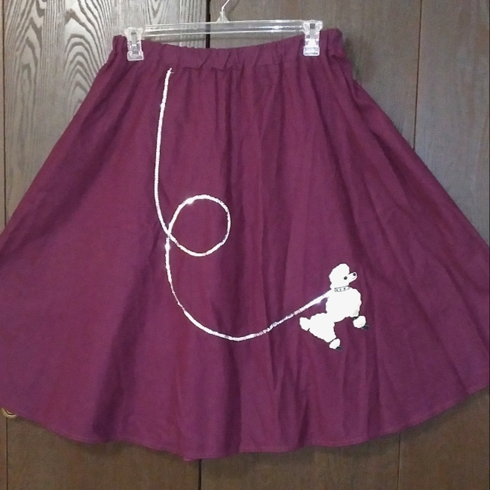 Maroon Poodle Skirt